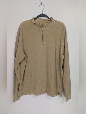 True Grit Dry Goods Size XL Camel Tan 100% Cotton Quarter Zip‎ Pullover